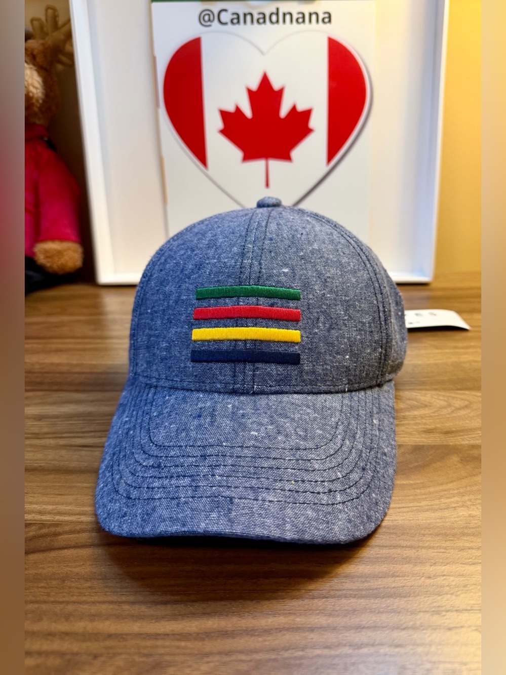 HBC Stripes Unisex Adult Heathered Blue Baseball Cap